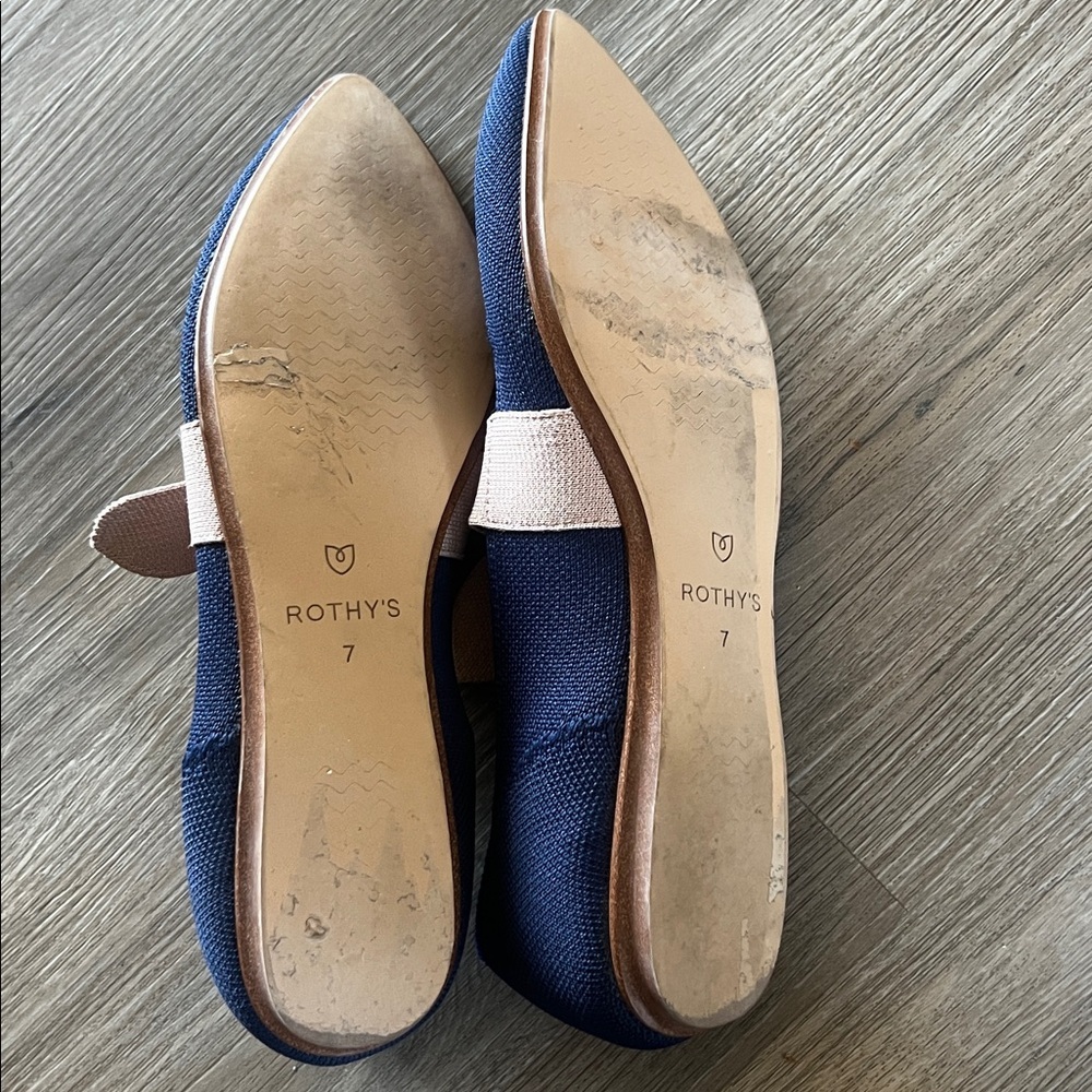 Rothy's The Slip-On Mary Jane Flat in Sapphire Deep Blue - Picture 10 of 16